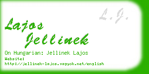 lajos jellinek business card